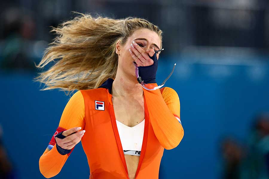 スピードスケート女子1000メートルで優勝したユッタ・レールダム【写真：ロイター】