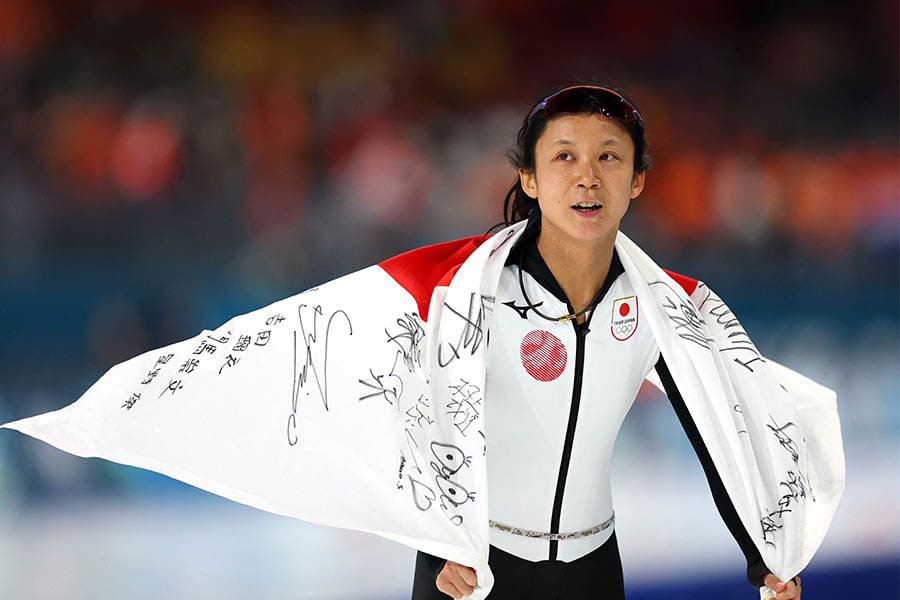 スピードスケート女子1000メートルで銅メダルを獲得した高木美帆【写真：ロイター】