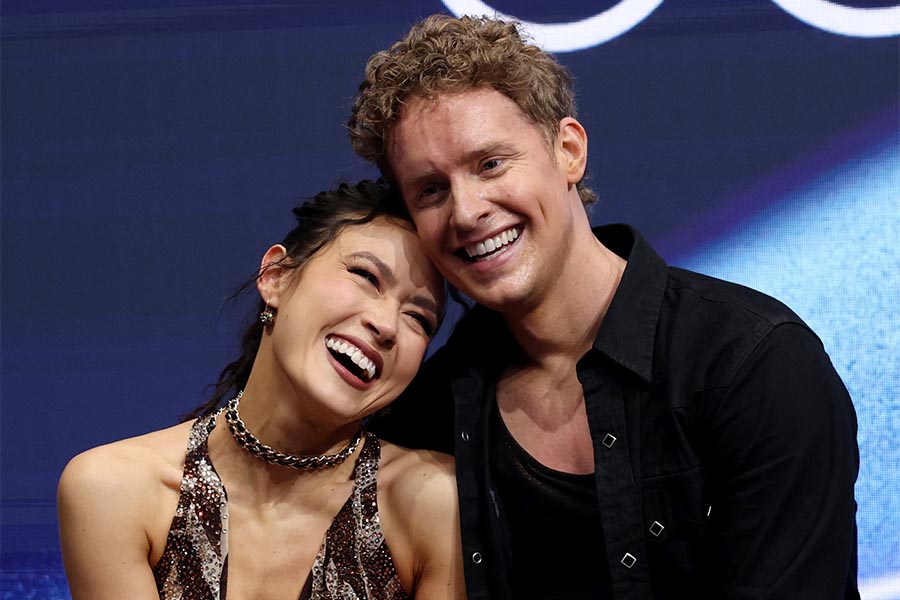 アイスダンス・リズムダンスに出場したマディソン・チョック、エバン・ベーツ組【写真：ロイター】