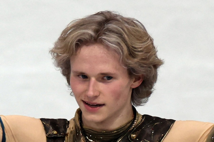 ショートプログラムで首位になった米国代表のイリア・マリニン【写真：ロイター】