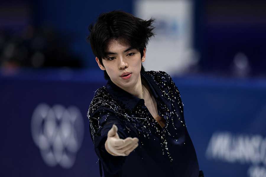 フィギュアスケート男子ショートプログラムに登場したチャ・ジュンファン【写真：ロイター】