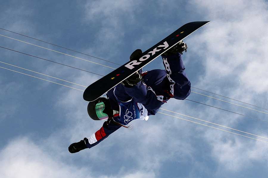 スノーボード女子ハーフパイプ予選に出場したクロエ・キム【写真：ロイター】
