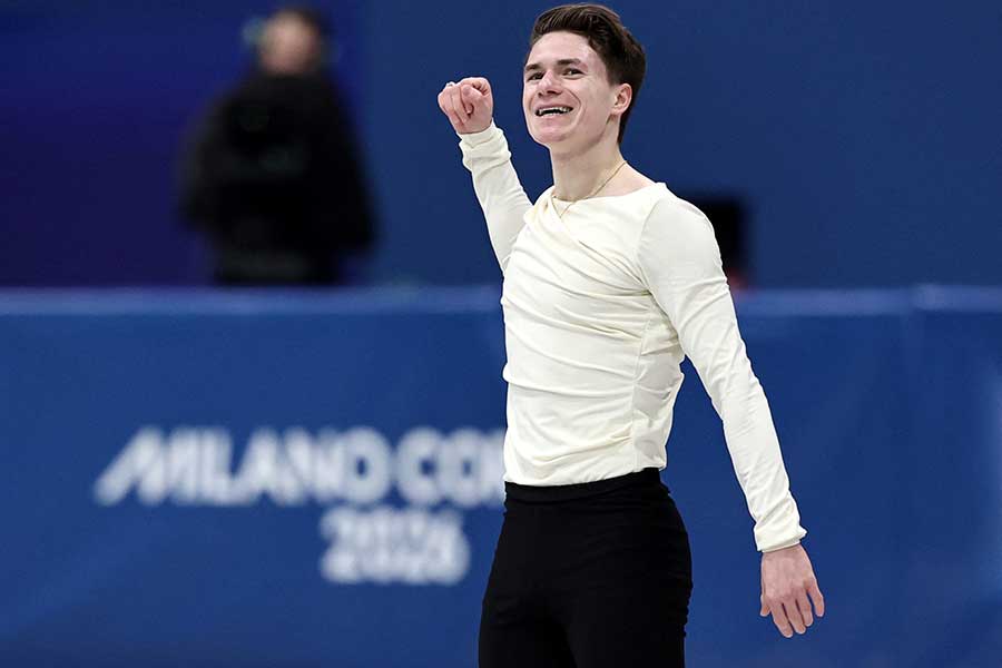 フィギュアスケート男子ショートプログラムに出場したマキシム・ナウモフ【写真：ロイター】