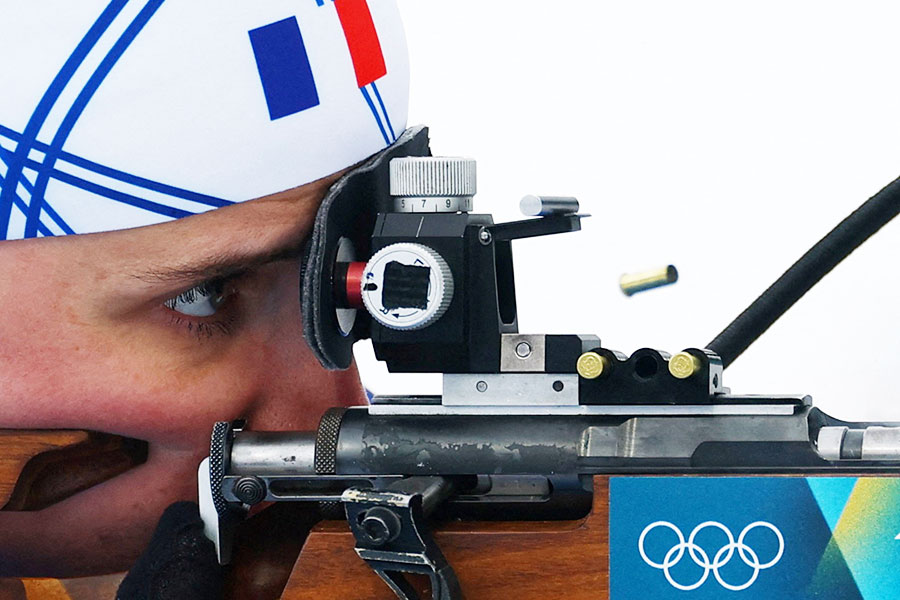 バイアスロン女子15キロで金メダルを獲得した ジュリア・シモン【写真：ロイター】