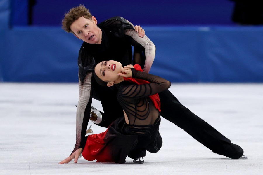 アイスダンスフリーで演技したマディソン・チョック、エヴァン・ベイツ組【写真：ロイター】