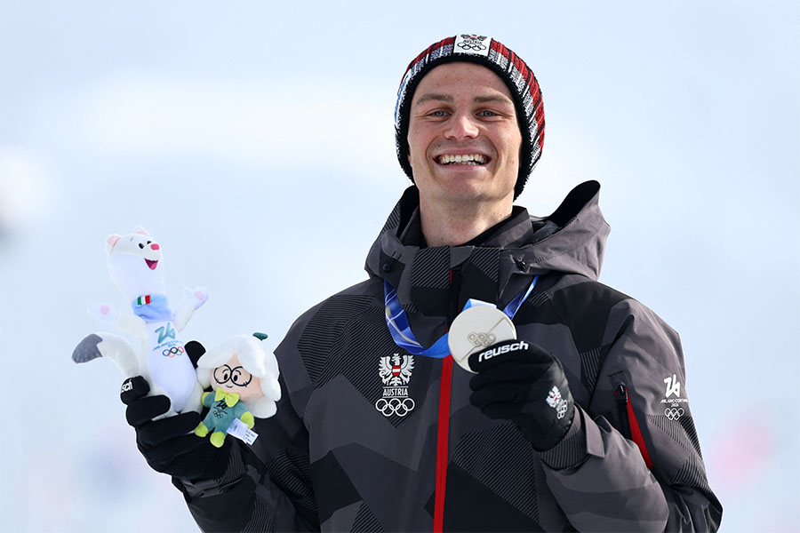 ノルディック複合ノーマルヒルで銀メダルを獲得したランパルター【写真：ロイター】