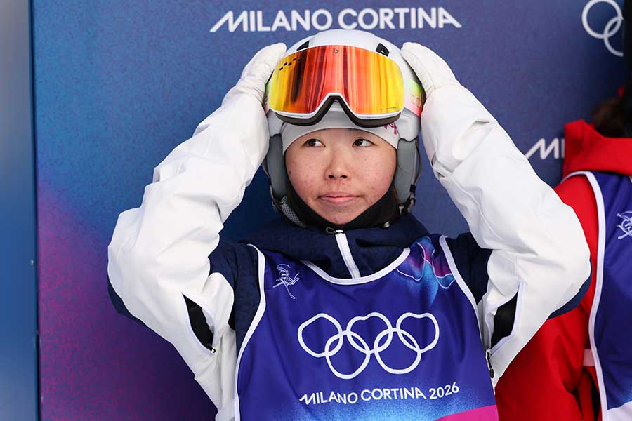 女子モーグルで4位になった冨高日向子【写真：森田直樹//アフロ】