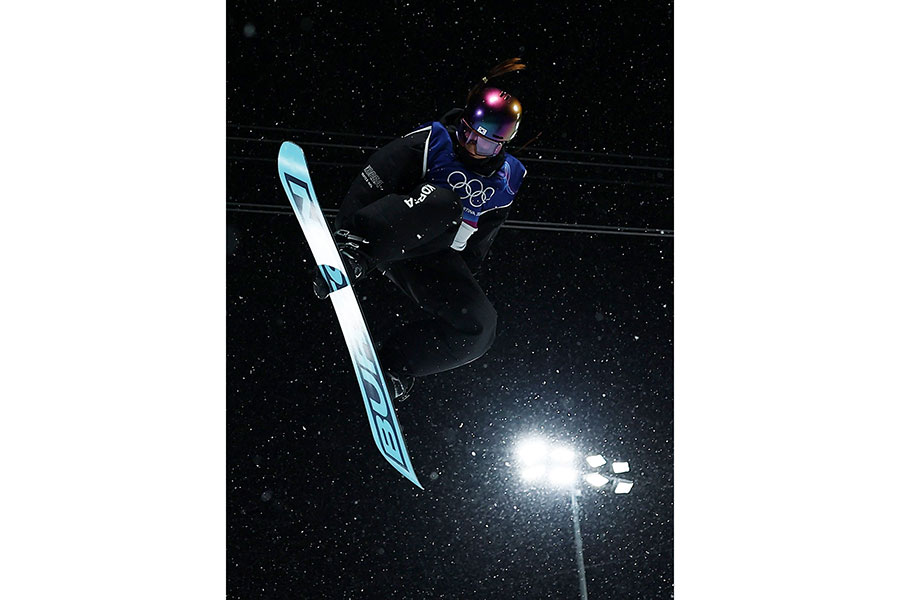 女子ハーフパイプ決勝で金メダルを獲得したチェ・ガオン【写真：ロイター】