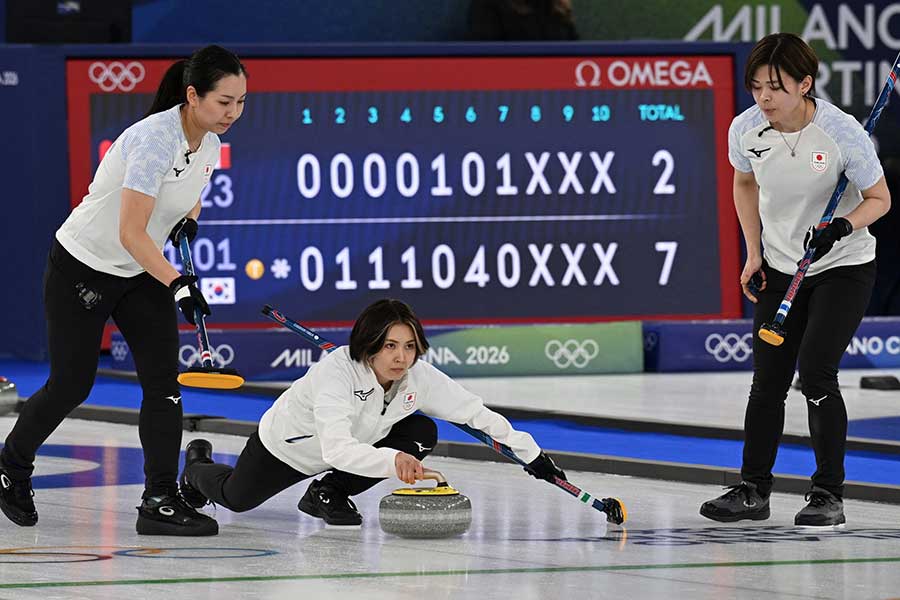 ミラノ五輪に出場した、カーリング女子日本代表のフォルティウス【写真：ロイター】