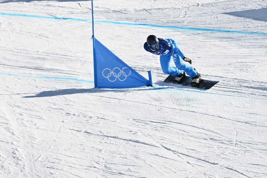 男子スノーボードクロスに出場したイタリアのフィリッポ・フェラーリ【写真：ロイター】
