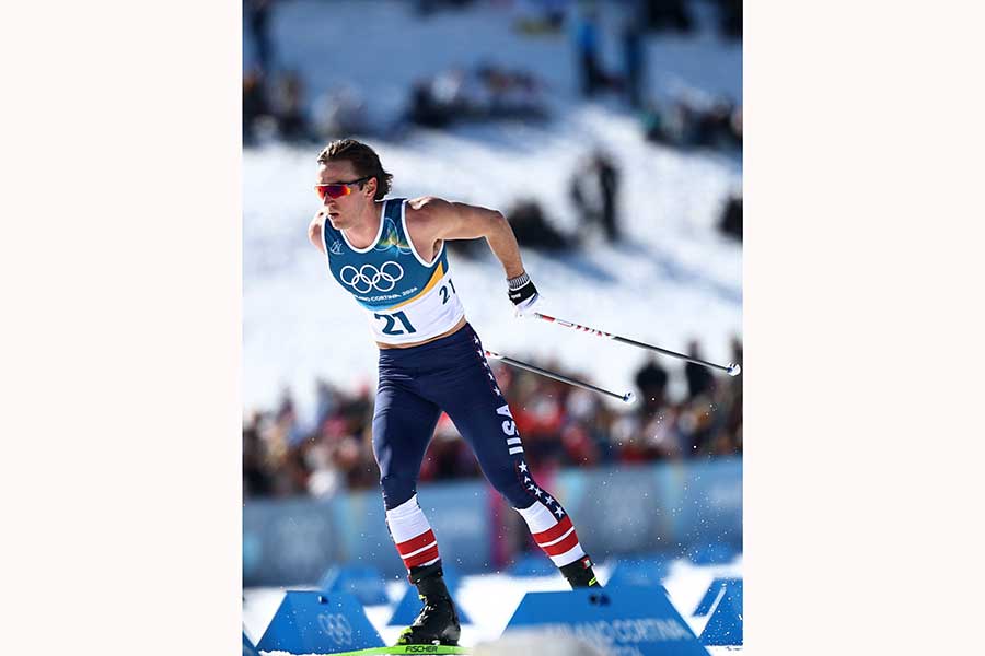 ノルディックスキー男子10キロフリーに出場した米国のジョンスティール・ヘーゲンバック【写真：ロイター】