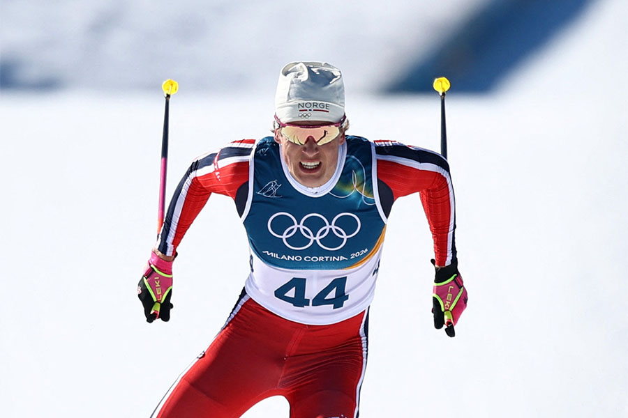 クロスカントリー男子10キロフリーで大会3つ目の金メダルを獲得したノルウェーのクレボ【写真:ロイター】