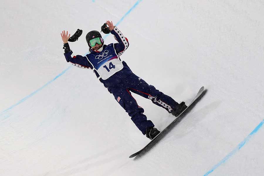 スノーボード女子ハーフパイプで銀メダルを獲得した米国のクロエ・キム【写真：ロイター】