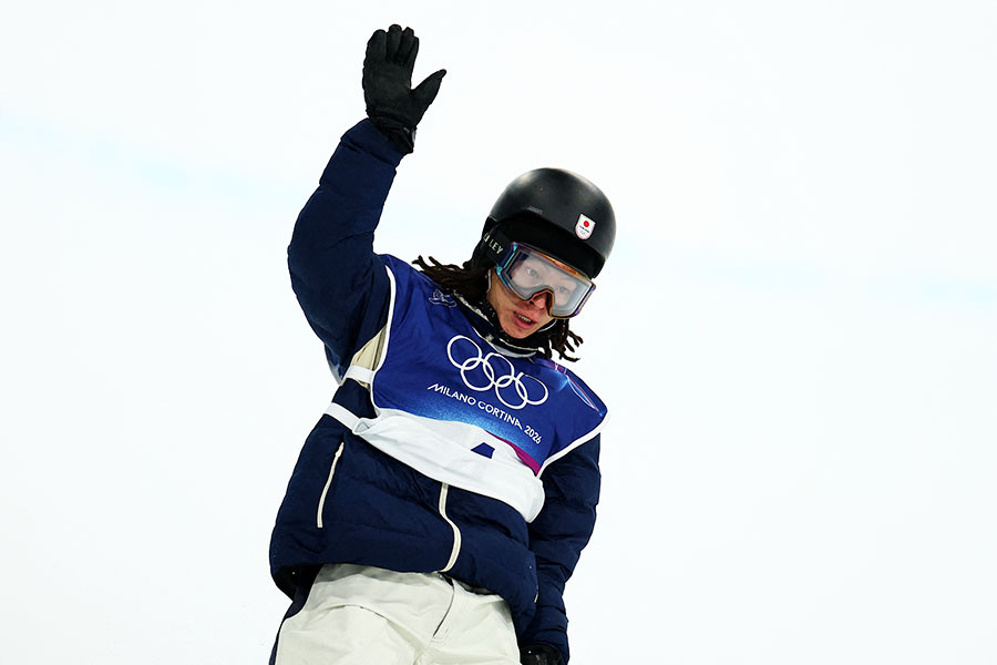 男子ハーフパイプ決勝のランに臨んだ平野歩夢【写真:ロイター】