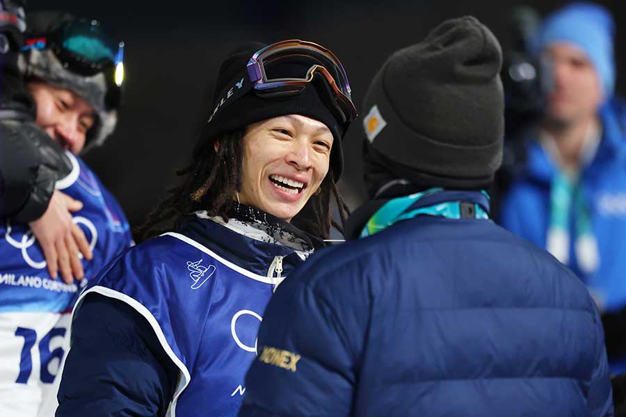 スノーボード男子ハーフパイプに出場した平野歩夢【写真：森田直樹/アフロスポーツ】