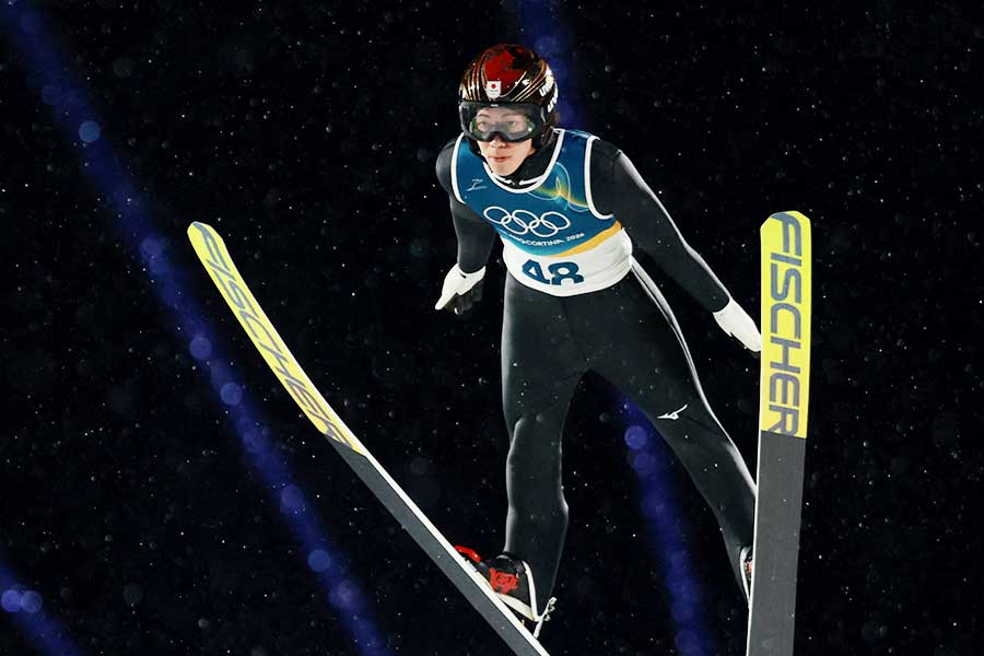 ラージヒル男子で銅メダルを獲得した二階堂蓮【写真：ロイター】