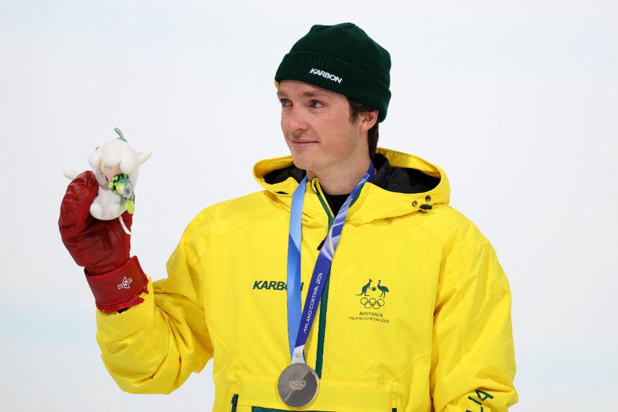 スノーボード男子ハーフパイプで銀メダルを獲得した豪州代表のスコッティ・ジェームズ【写真:ロイター】