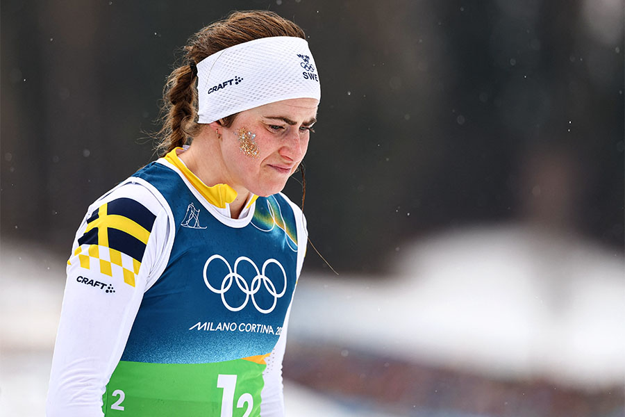 スウェーデンの第二走者としてリレーに出場したエッバ・アンデション【写真：ロイター】