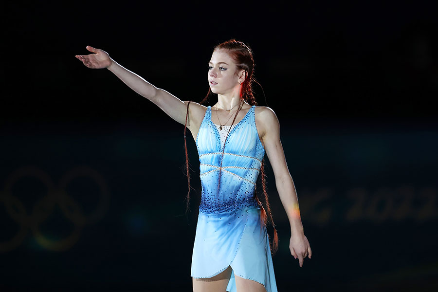 2022年北京五輪に出場したアレクサンドラ・トルソワ【写真:長田洋平/アフロスポーツ】