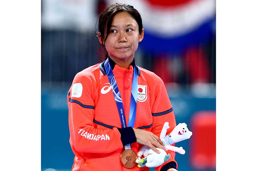 スピードスケート女子500メートルで銅メダルを獲得した高木美帆【写真：ロイター】