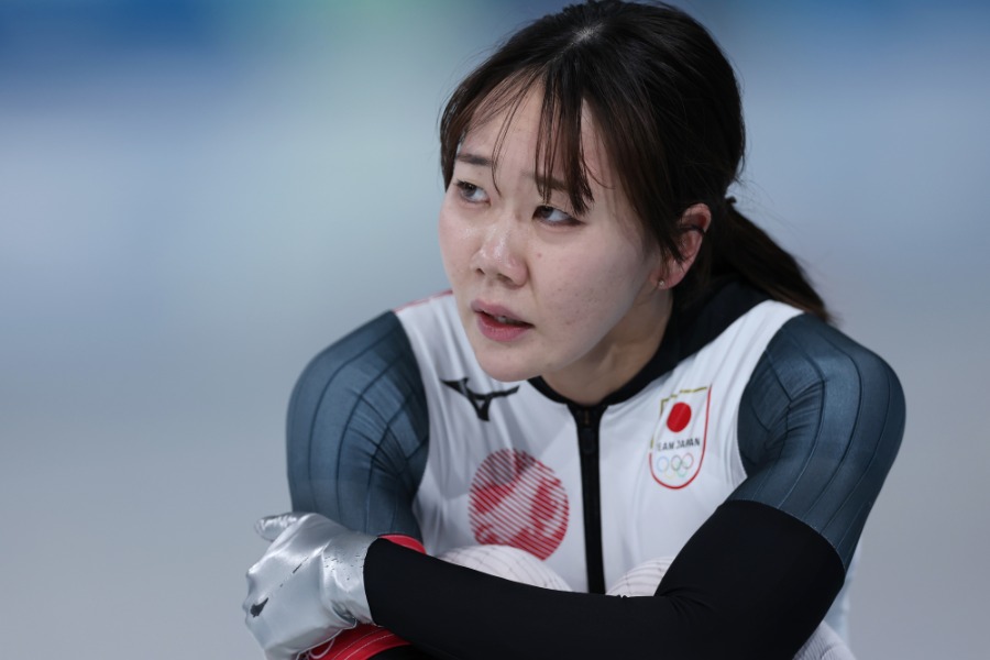 スケート女子500メートルに出場した吉田雪乃【写真：新華社/アフロ】