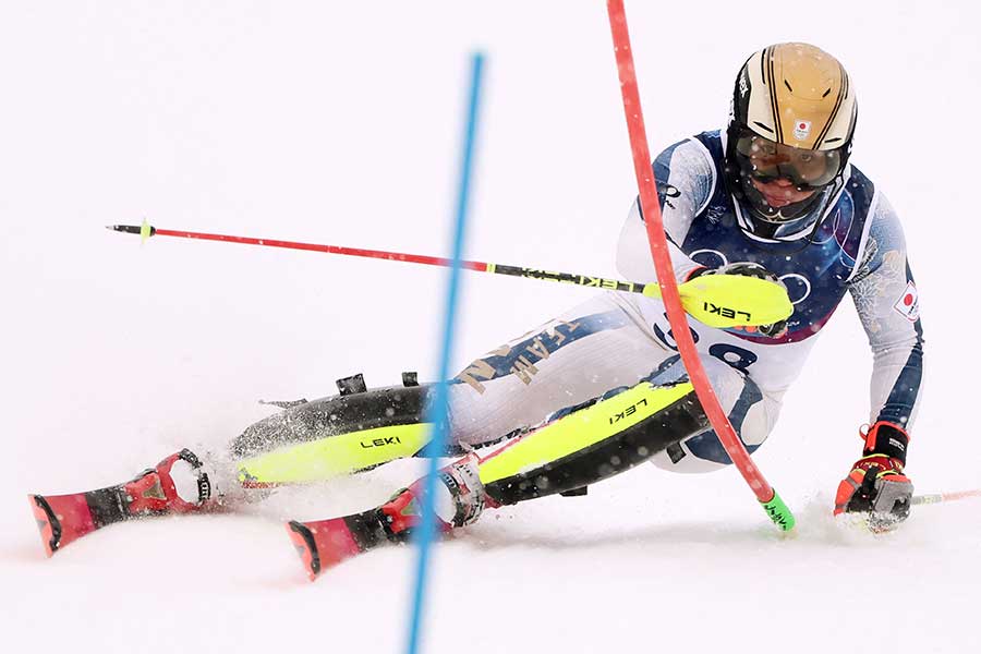 アルペンスキー男子回転に出場した相原史郎【写真：ロイター】