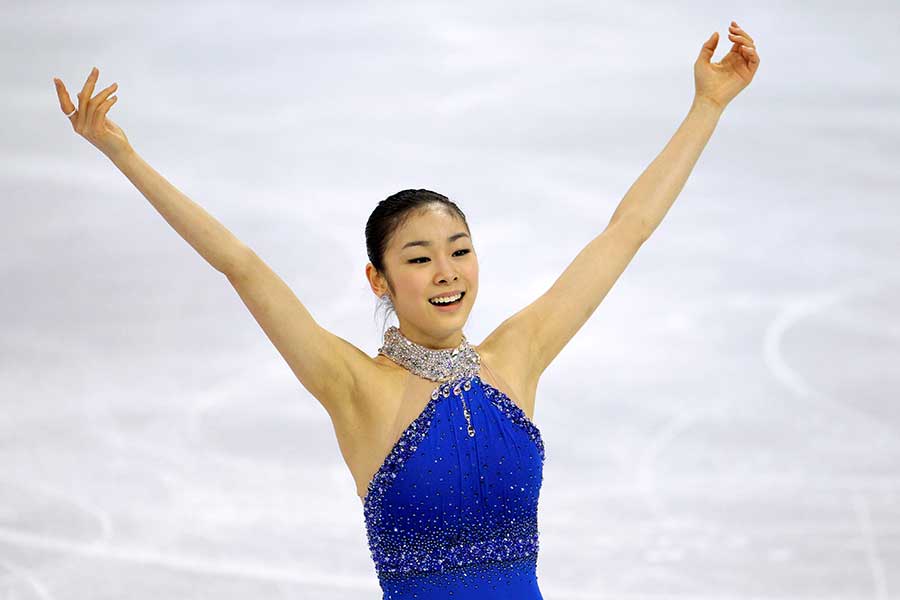 2010年バンクーバー大会で金メダルを獲得したキム・ヨナさん【写真：アフロスポーツ】