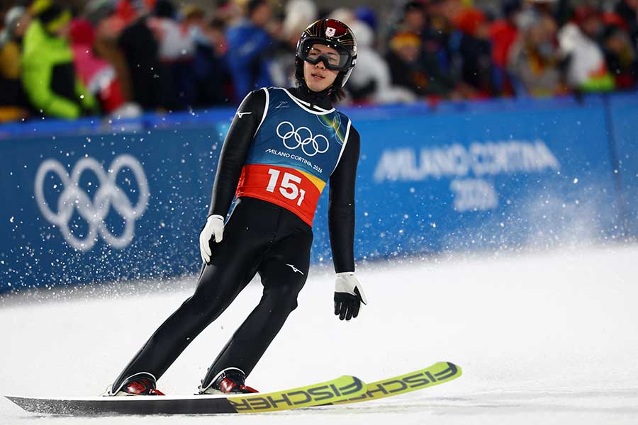 ジャンプ男子スーパー団体で6位になった日本の二階堂蓮【写真:ロイター】