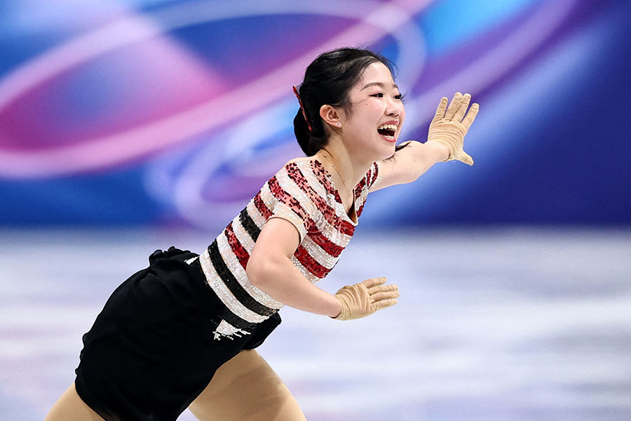 フィギュアスケート女子ショートプログラムで好演技を披露した中井亜美【写真：ロイター】