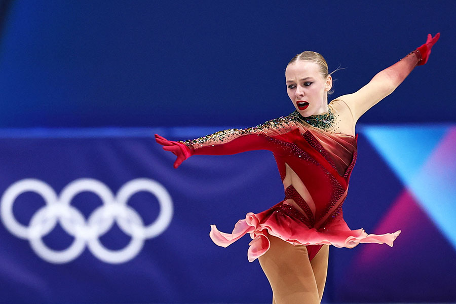 フィギュアスケート女子に出場しているニーナ・ペトロキナ【写真:ロイター】