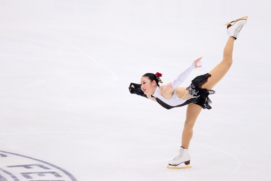 現役時代の中野友加里さん【写真:アフロスポーツ】