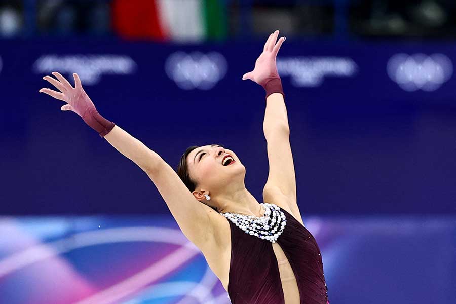 フィギュアスケート女子フリーに出場した坂本花織【写真:ロイター】
