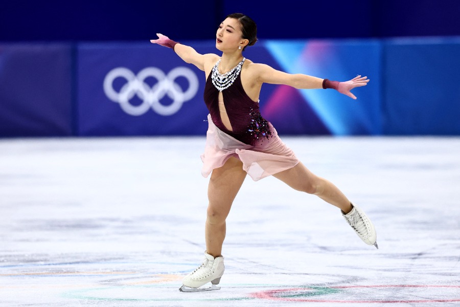 銀メダルを獲得した坂本花織【写真：ロイター】