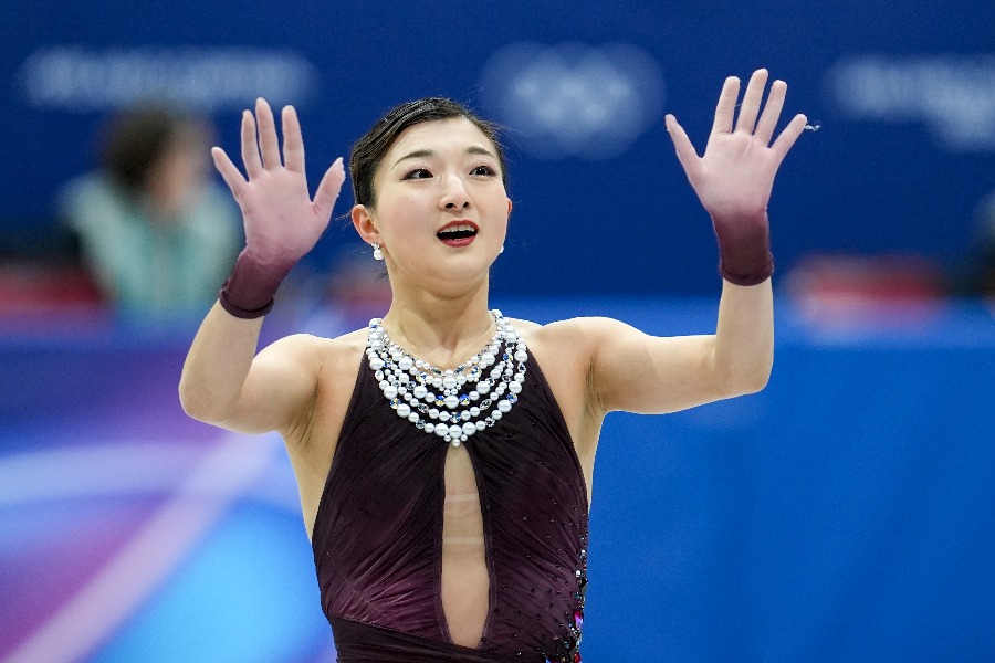 フィギュアスケート女子で銀メダルを獲得した坂本花織【写真：アフロ】