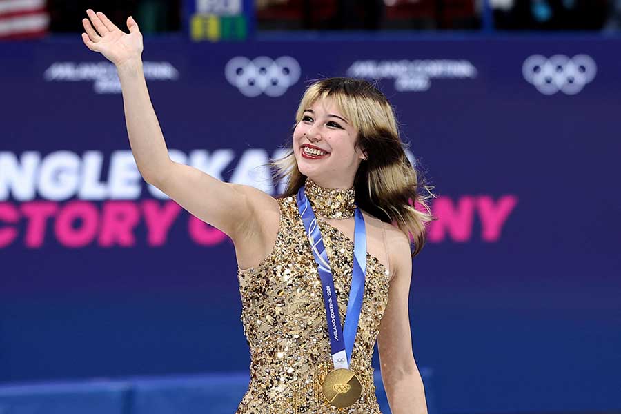 金メダルを獲得したアリサ・リウ【写真：ロイター】