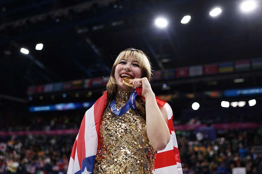 フィギュア女子で金メダルを獲得したアリサ・リウ【写真:ロイター】