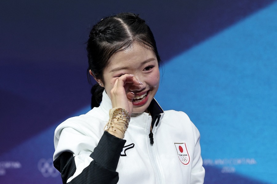 銅メダルを獲得した中井亜美【写真：ロイター】