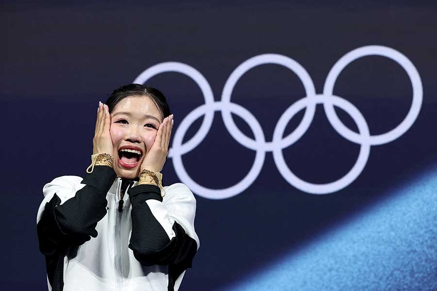 銅メダルを獲得した17歳の中井亜美【写真:ロイター】
