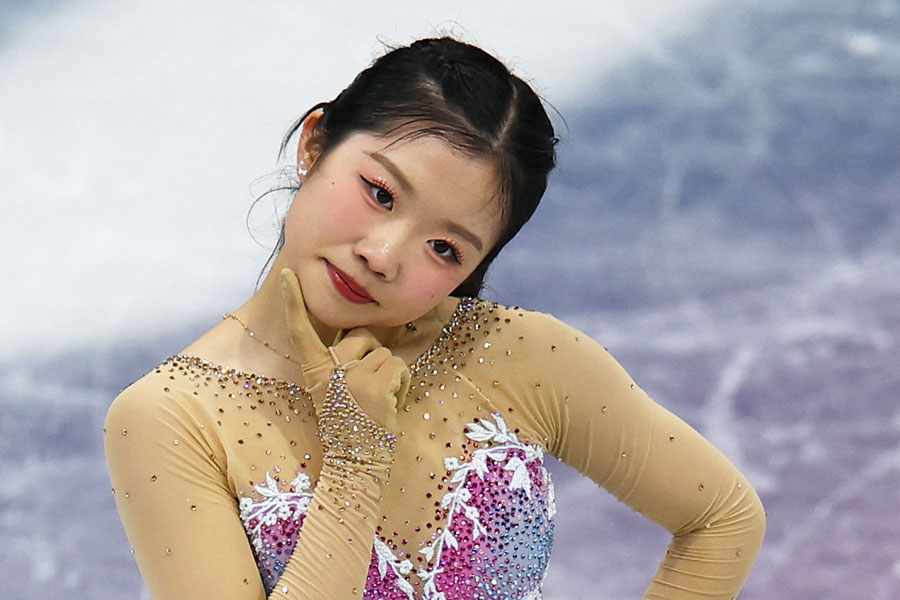 フィギュアスケート女子で銅メダルを獲得した中井亜美【写真:ロイター】