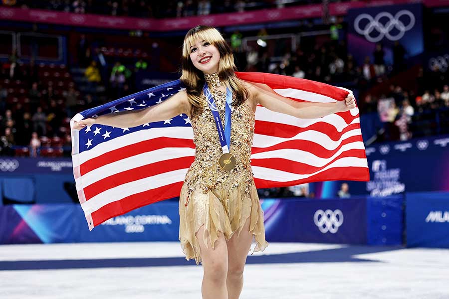 逆転の金メダルを掴んだアリサ・リウ【写真:ロイター】