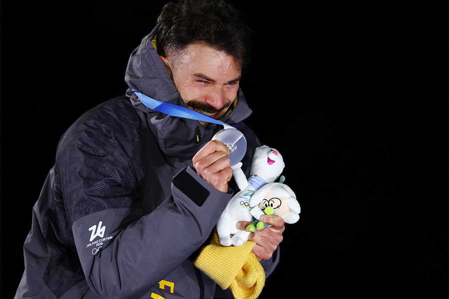 スケルトンで銀メダル2つを獲得したアクセル・ユンク【写真：ロイター】