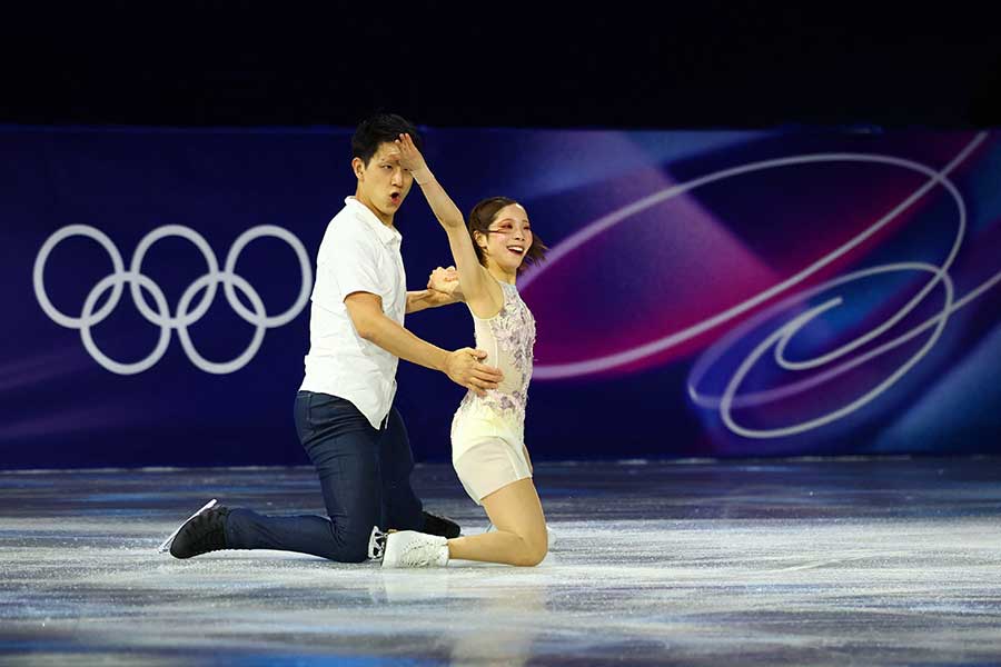 フィギュアスケート・エキシビジョンに登場した三浦璃来・木原龍一組【写真：ロイター】