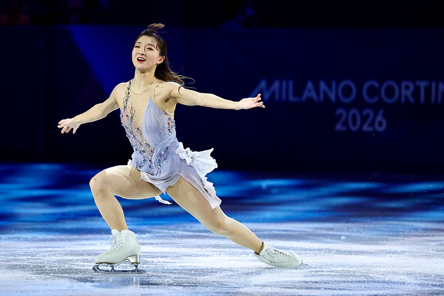 フィギュアスケート・エキシビションに登場した坂本花織【写真：スポーツ報知/アフロ】