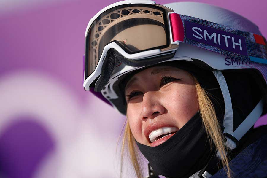 女子モーグルに出場した柳本理乃【写真：ロイター】