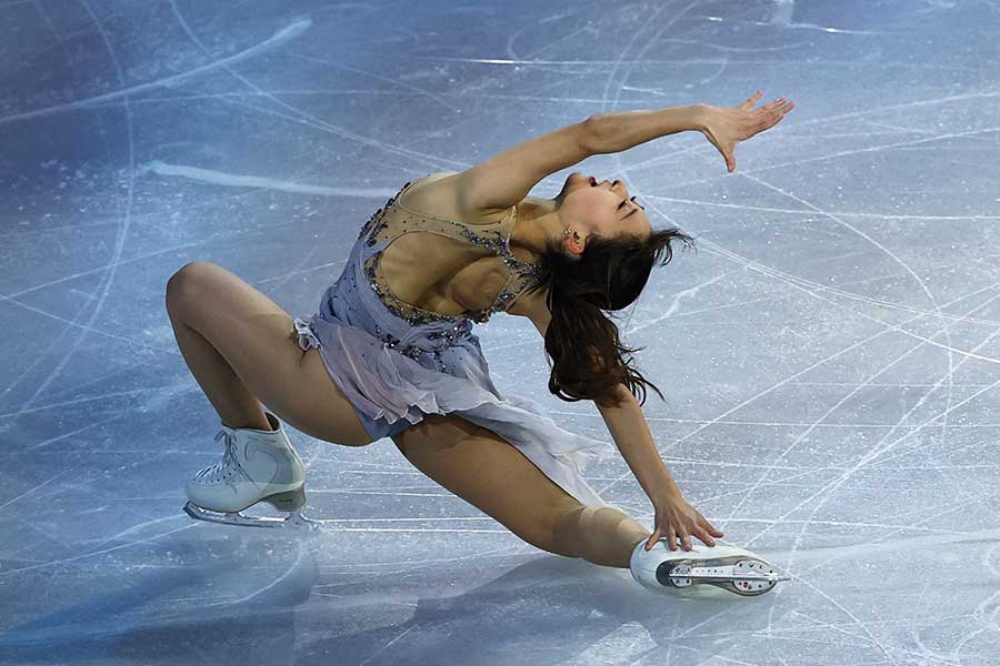 エキシビションに登場した坂本花織【写真:ロイター】