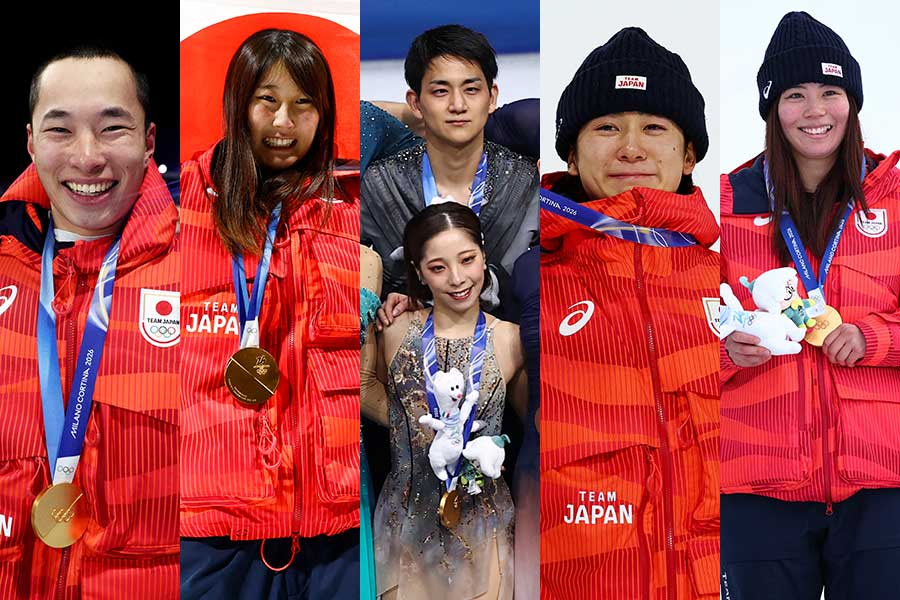 ミラノ・コルティナ五輪の日本勢のメダル数は冬季史上最多に【写真:ロイター】