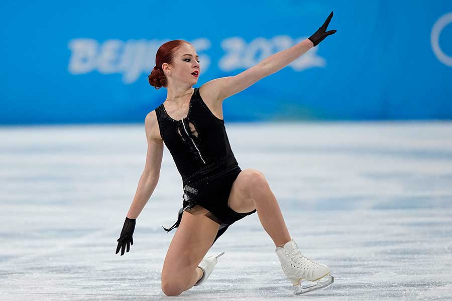 2022年北京五輪に出場したアレクサンドラ・トルソワ【写真：AP/アフロ】