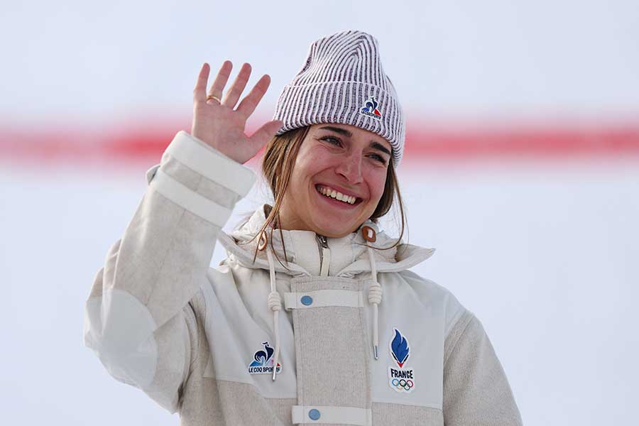 フリースタイルスキー女子モーグルで銅メダルを獲得したペリーヌ・ラフォン【写真：ロイター】
