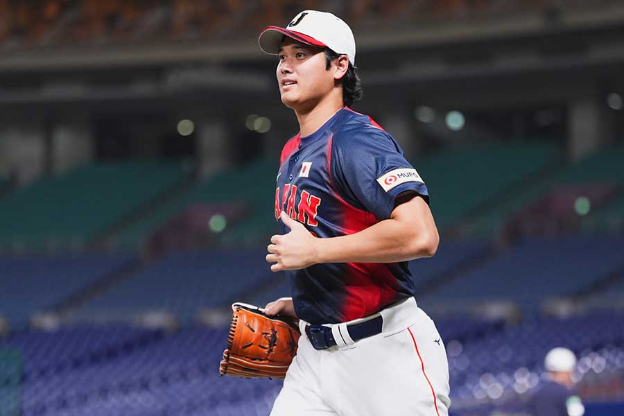 侍ジャパンに合流した大谷翔平【写真:小林靖】