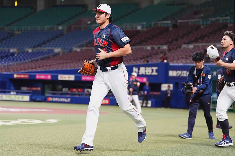 侍ジャパンに合流した大谷翔平【写真：小林靖】